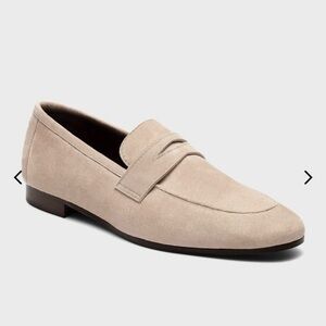 Bougeotte Suede Penny Loafers Powder Pink / Tan  Sz38/8